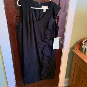 Black ruffle dress